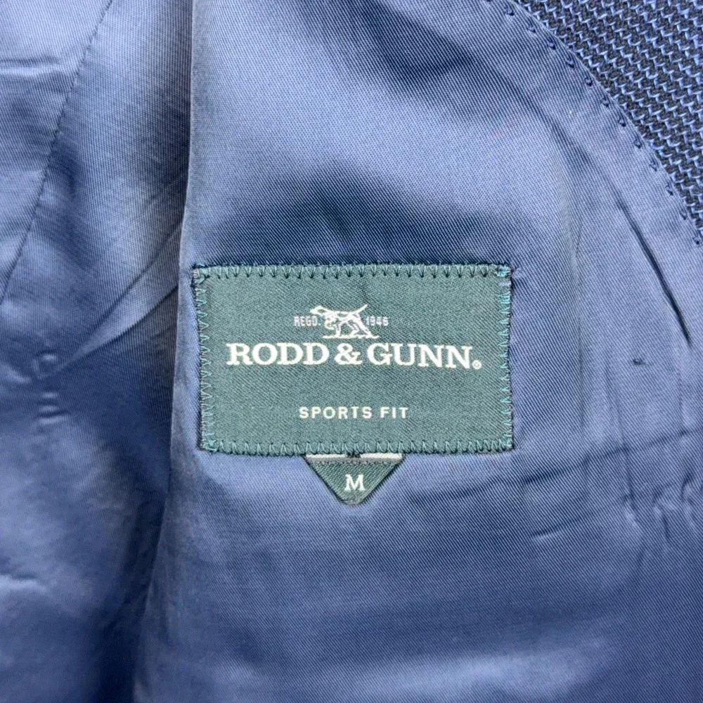 Rodd & Gunn Sport Coat Mens Medium Navy Blue Sports Fit Linen Blazer Jacket